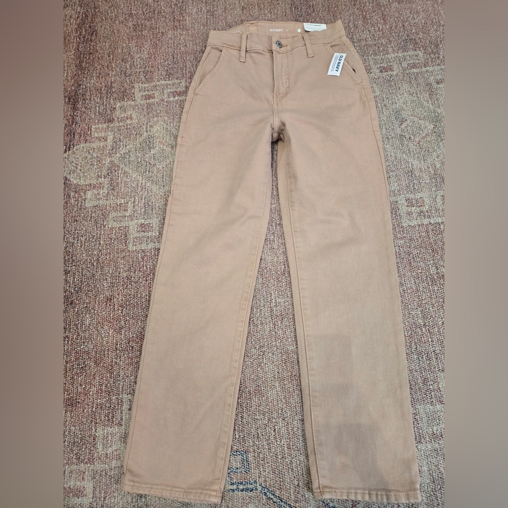 Old navy sky high straight size 2 NWT khaki denim jeans